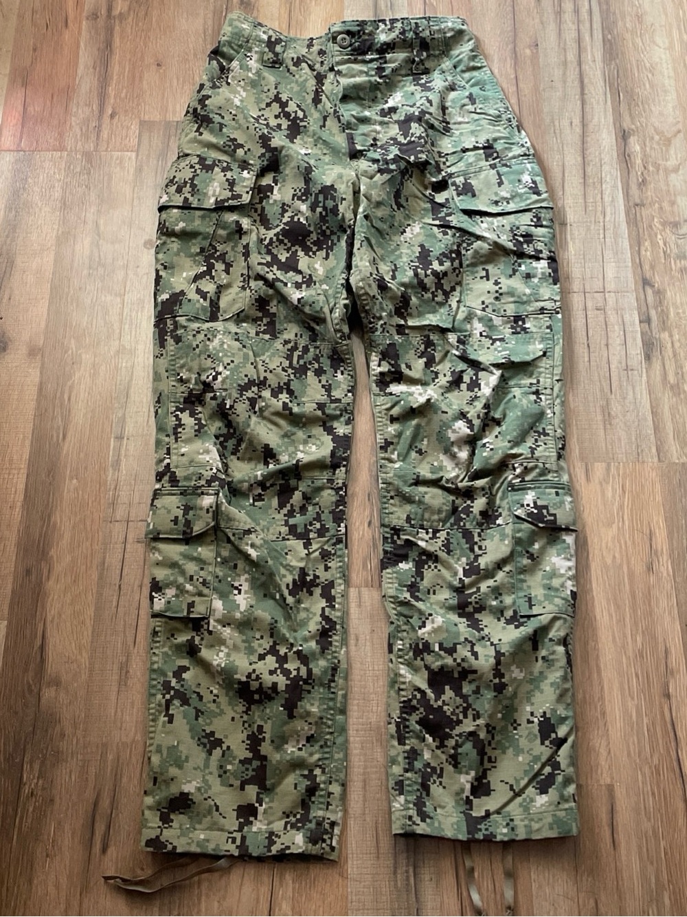 USN NAVY AOR2 CAMO WORKING PANTS SMALL LONG INSECT SHIELD